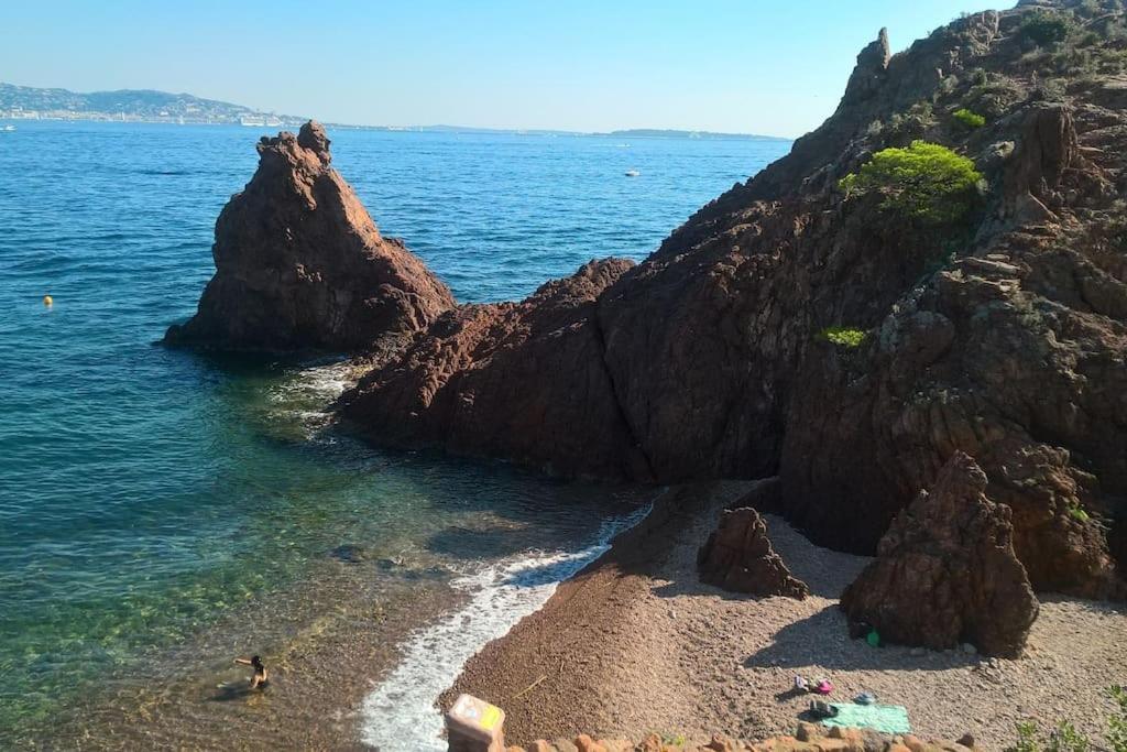 2 Pieces Climatise A 200M Des Plages Théoule-sur-Mer Esterno foto